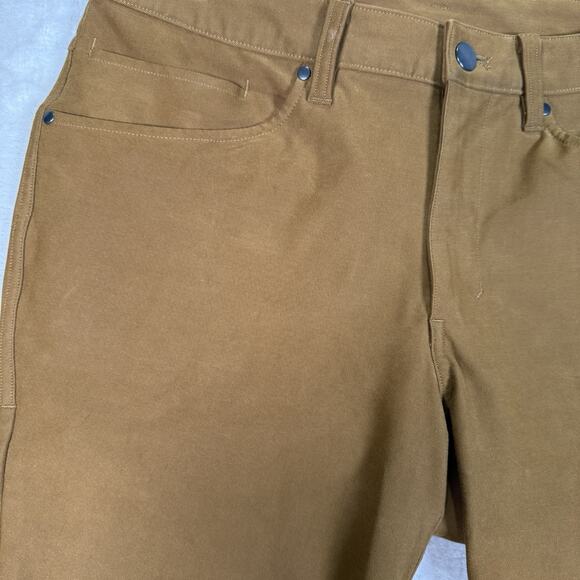 Lululemon Pants Men's Size 30x31 Brown ABC Utilitech Slim Fit 5 Pocket Logo - Picture 2 of 7